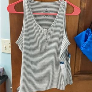 Grey and white stripe shirt